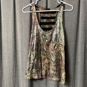 Daytrip Shimmering Sequin Tank Top